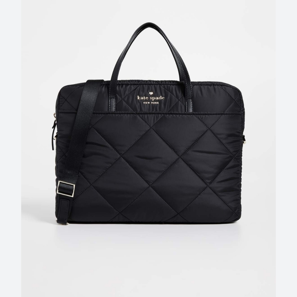 Kate Spade Black Quilted Laptop Bag